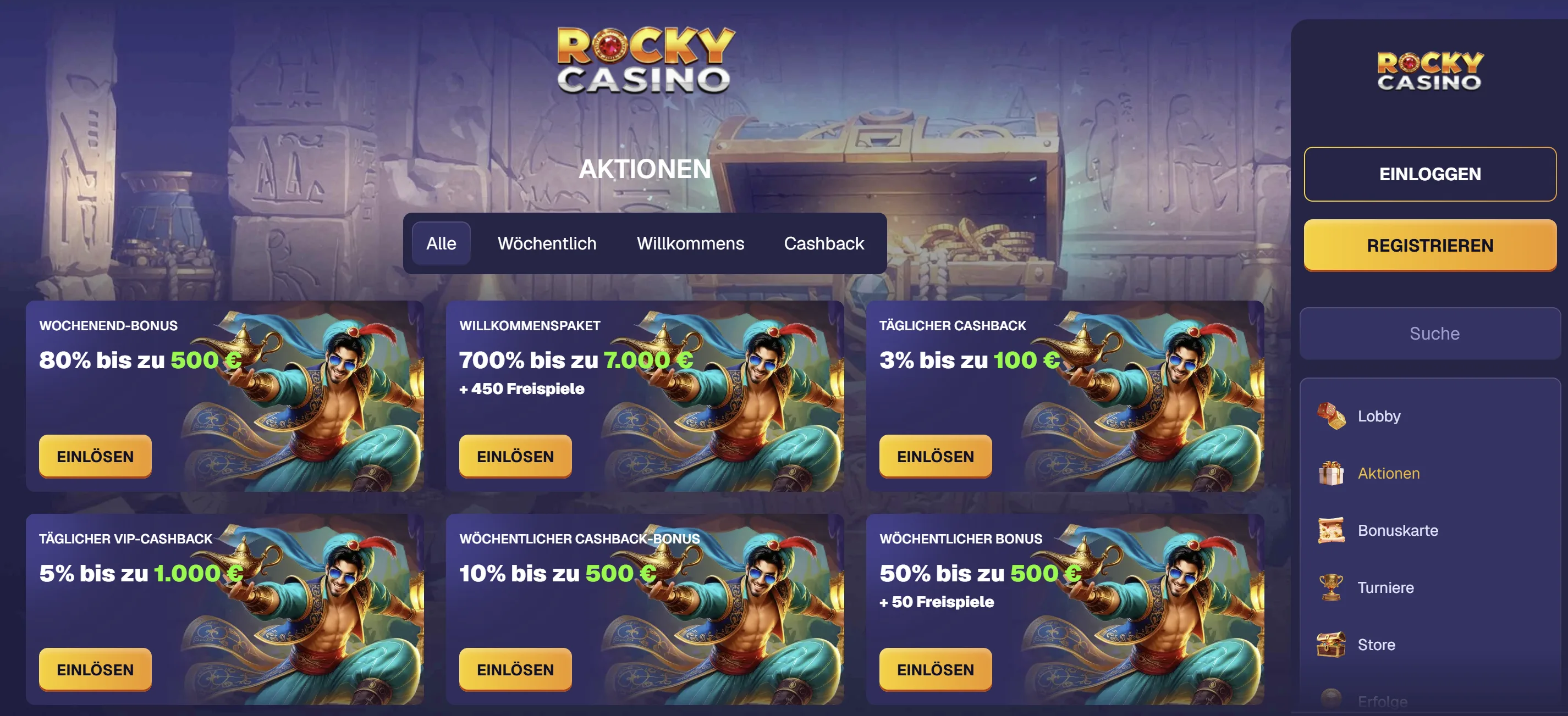 Rocky Casino Bonus